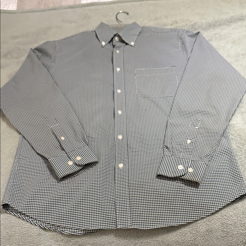 Nautica Men's Black and White Gingham Shirt: IMMACULATE CONDITION